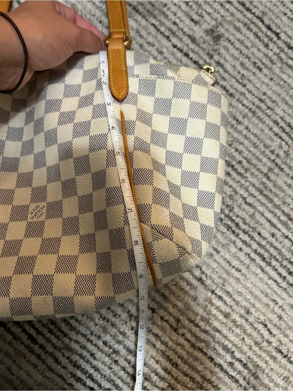 Louis Vuitton Totally PM Tote Bag Canvas Damier Azur Shoulder Bag